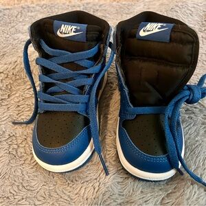 NWOT Jordan 1 Mid in Royal and Black Toddler Shoe